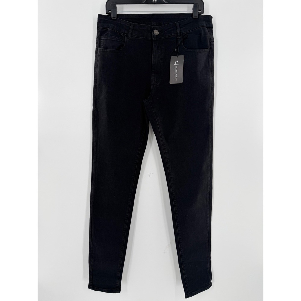 Tailored Athlete Mens Premium Stretch Jeans W38 L34 Black‎ Muscle Fit Denim New
